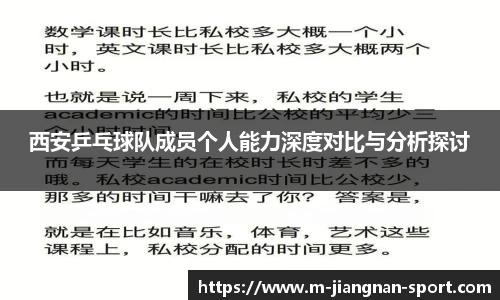 西安乒乓球队成员个人能力深度对比与分析探讨